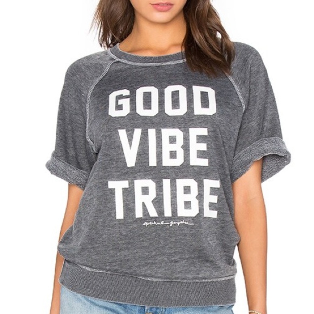 Spiritual Gangster Gray “Good Vibe Tribe” Sweatshirt